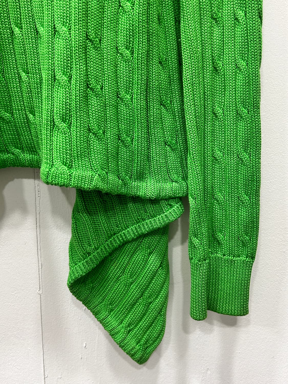 폴로랄프로렌 케이프 니트 가디건 M 그린 상품이미지6