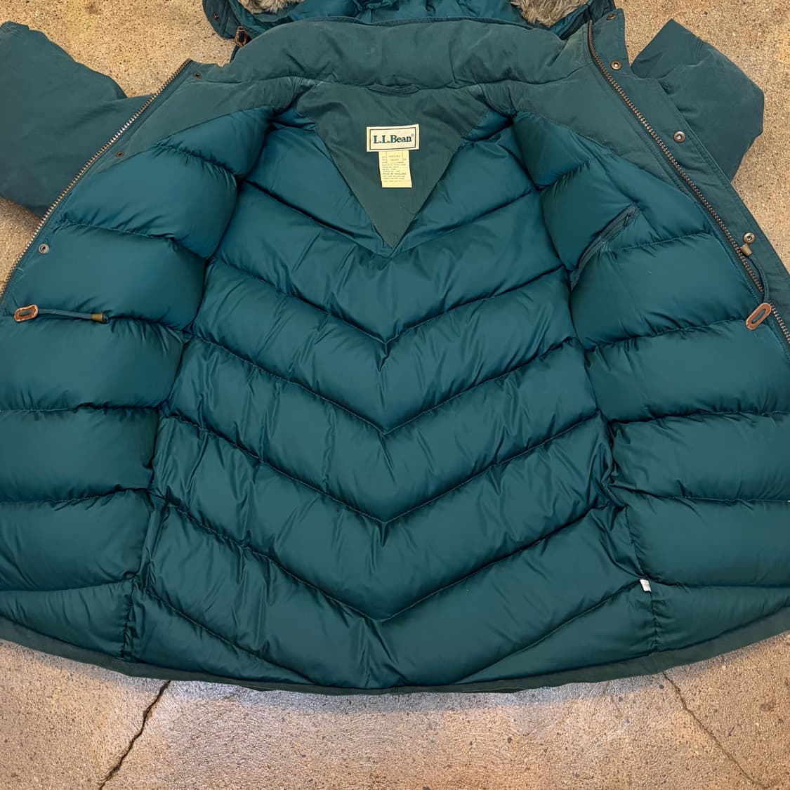 레어 90s USA 빈티지 엘엘빈 구스다운 파카 오리털패딩 범버 상품이미지5