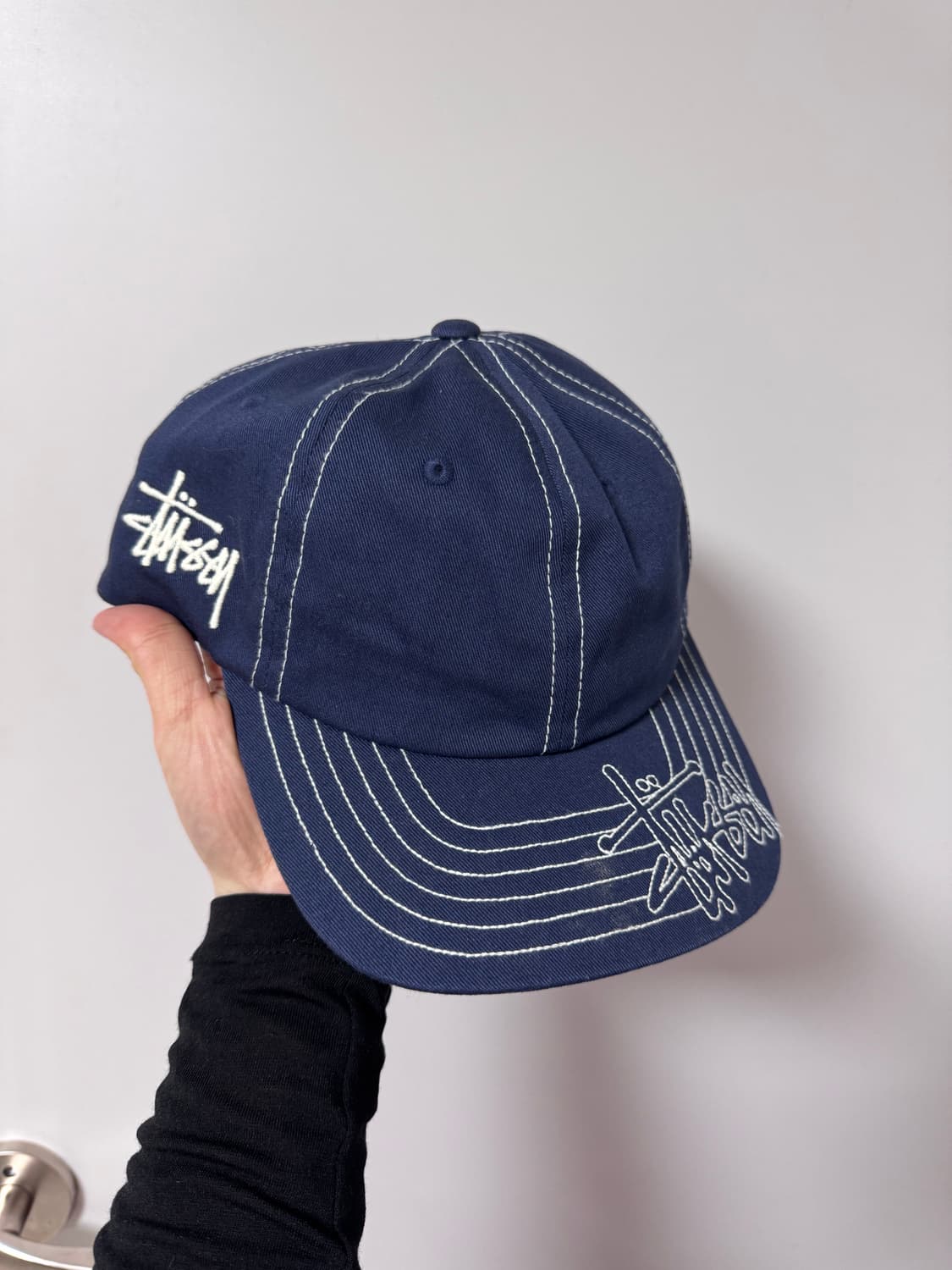 스투시 로우 스티치 볼캡 네이비 상품이미지3