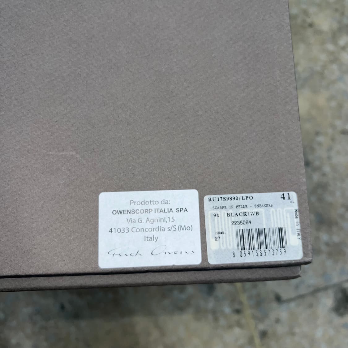 (풀박) 릭오웬스 LPO 41사이즈 상품이미지6