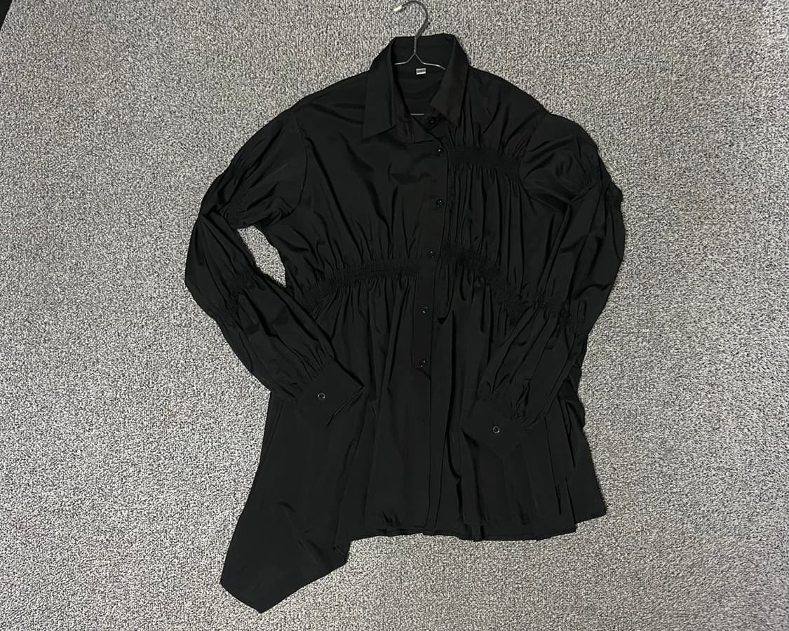 셔링 언발란스 셔츠 상품이미지1