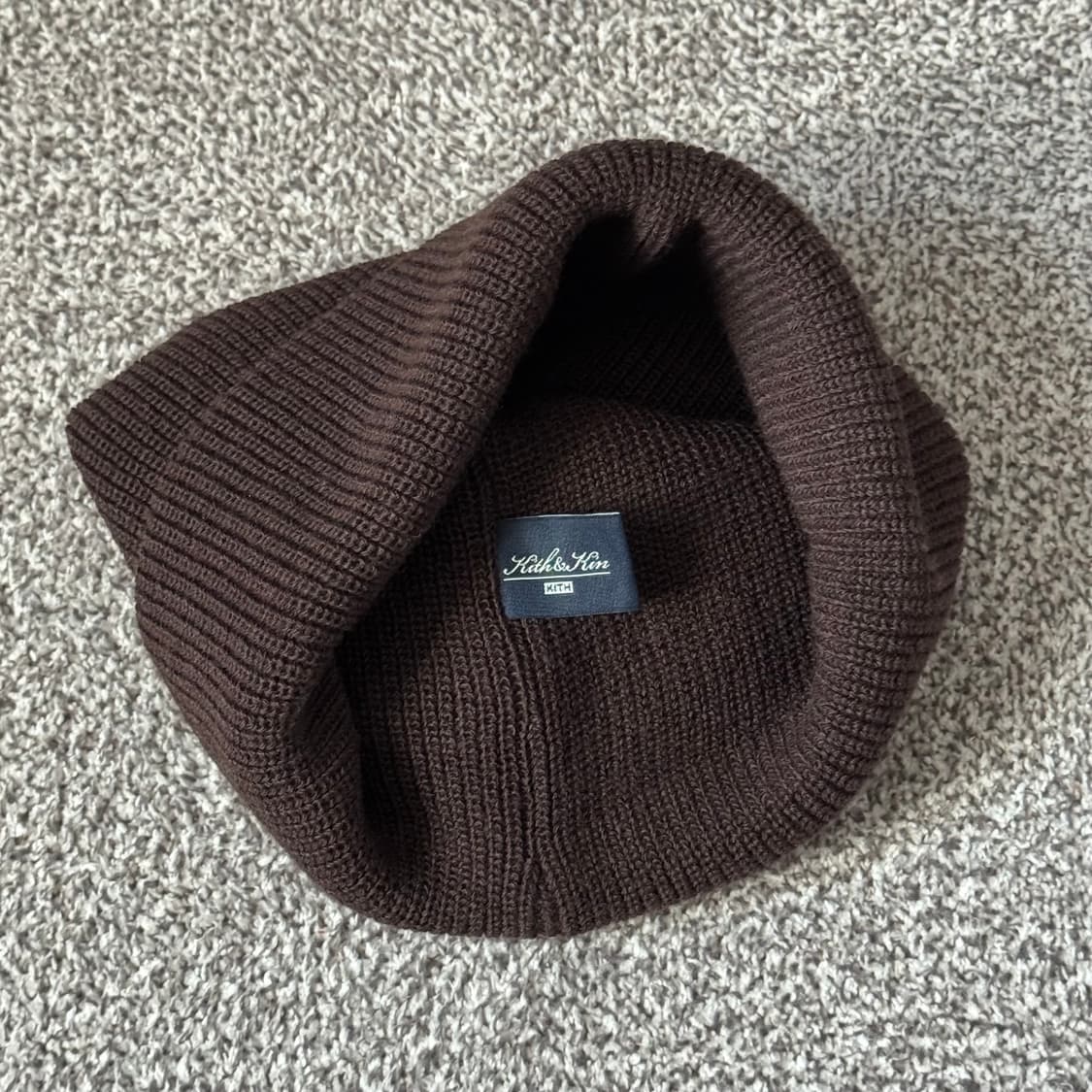 키스 스크립트 클래식 비니 브라운 상품이미지3