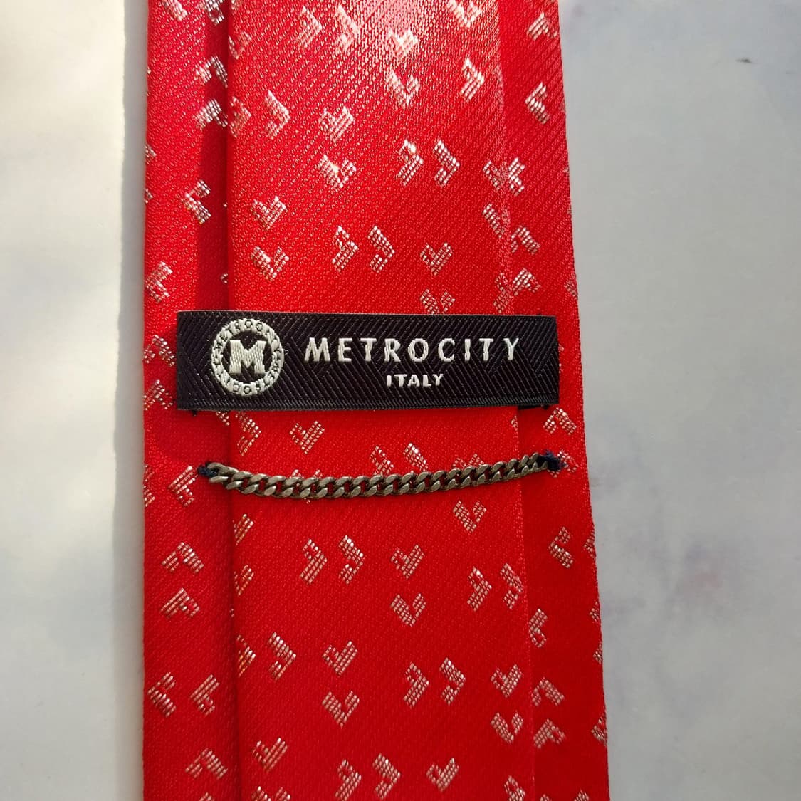 메트로시티 레드 자카드 패턴 넥타이 7.1cm A+등급 K2003
 상품이미지9