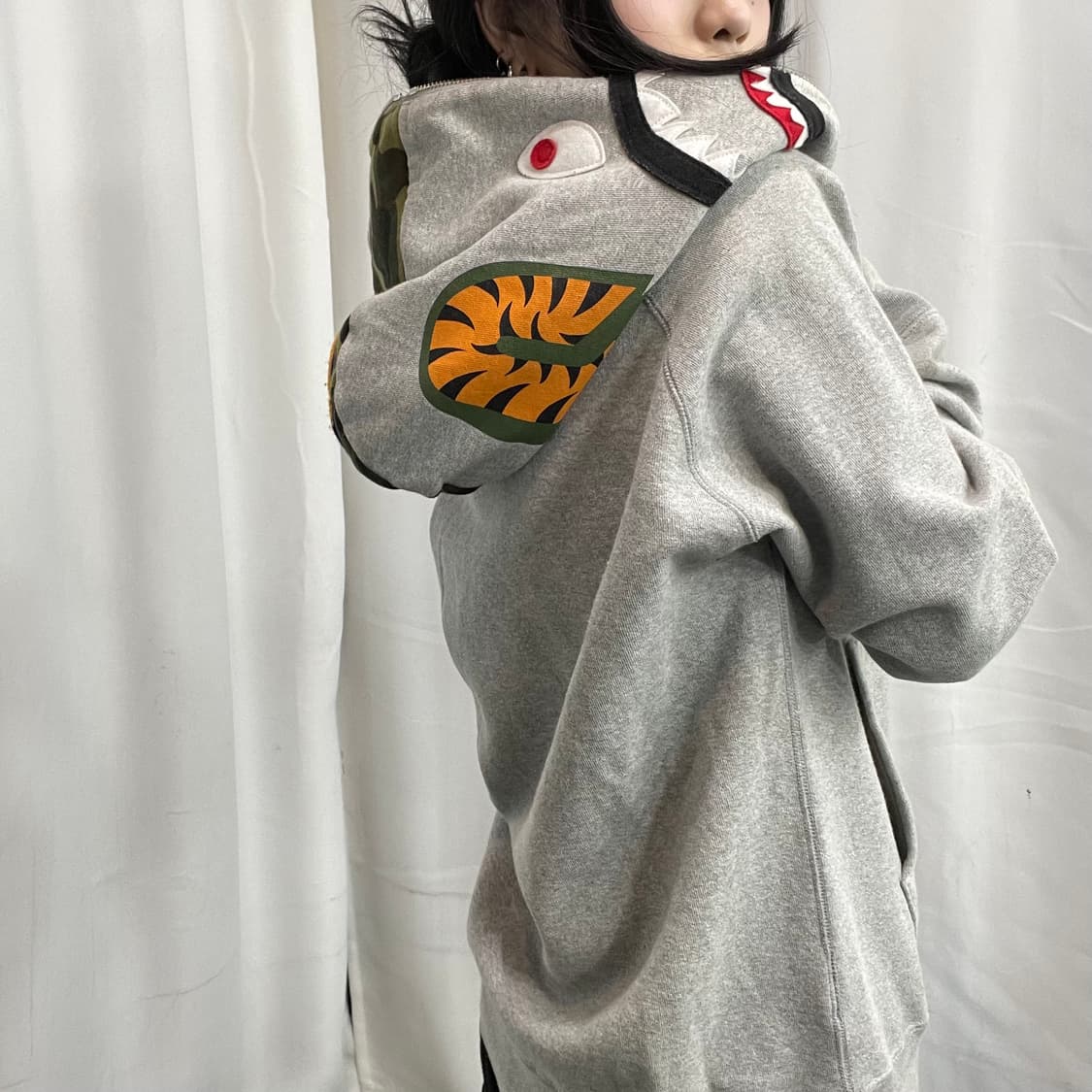 Bape 베이프 샤크 반집업 아노락 후드 상품이미지7