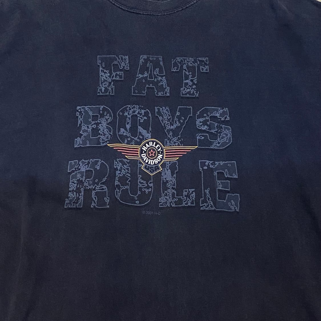 미국 빈티지 할리데이비슨 FATBOYS RULE 프린팅 반팔티 상품이미지3