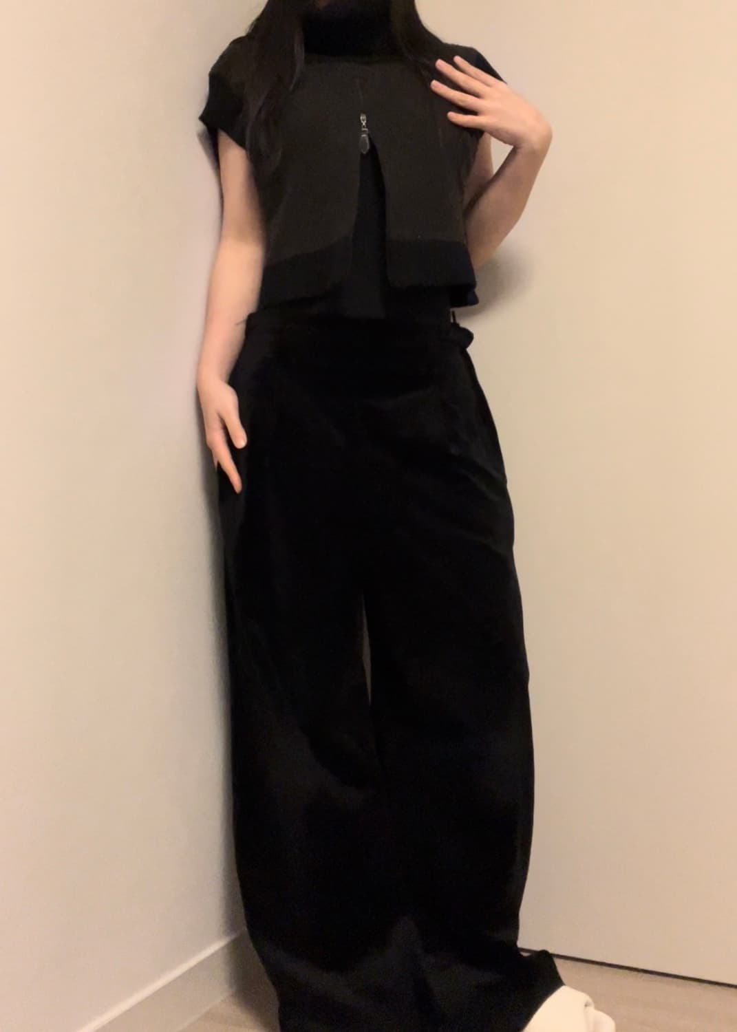 black turtle neck knit vest 상품이미지3