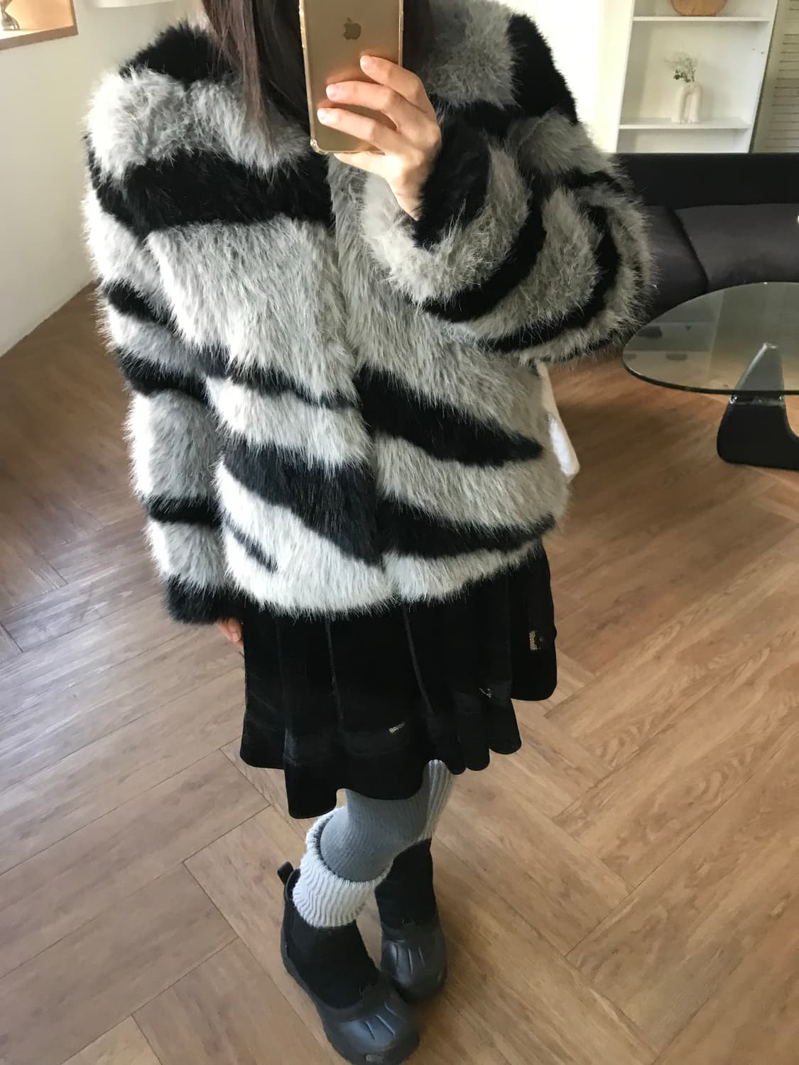 vintage pattern fur jacket 상품이미지6