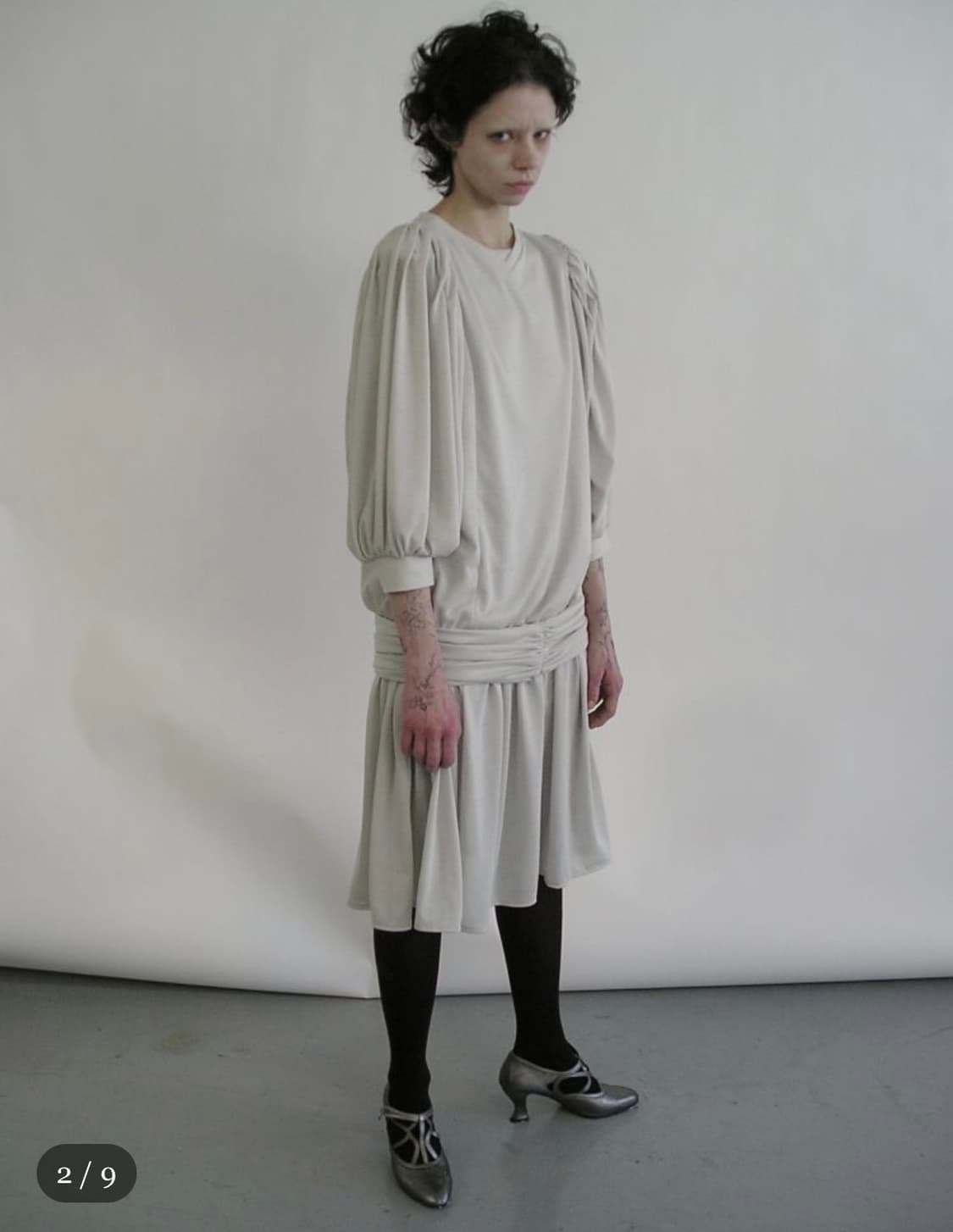 에옹쓰 아르누보 드레스 세이지그린 상품이미지1