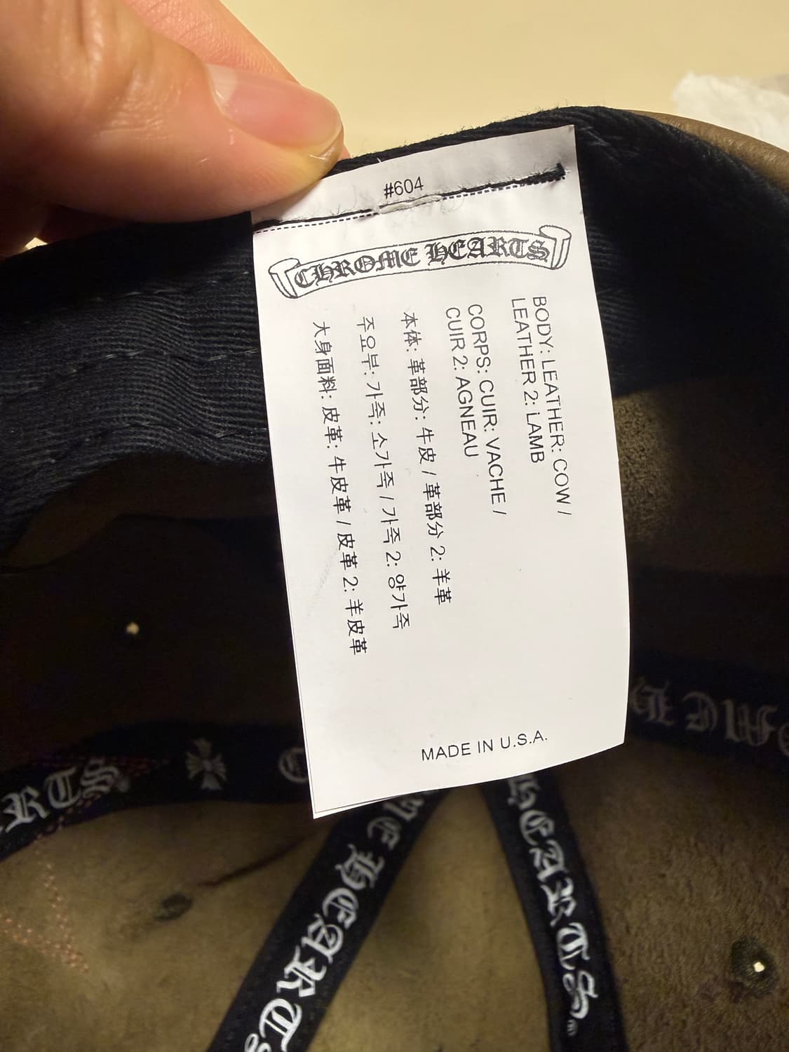 크롬하츠 정품 초레어 한정판 레더 캡 모자 새상품 상품이미지7