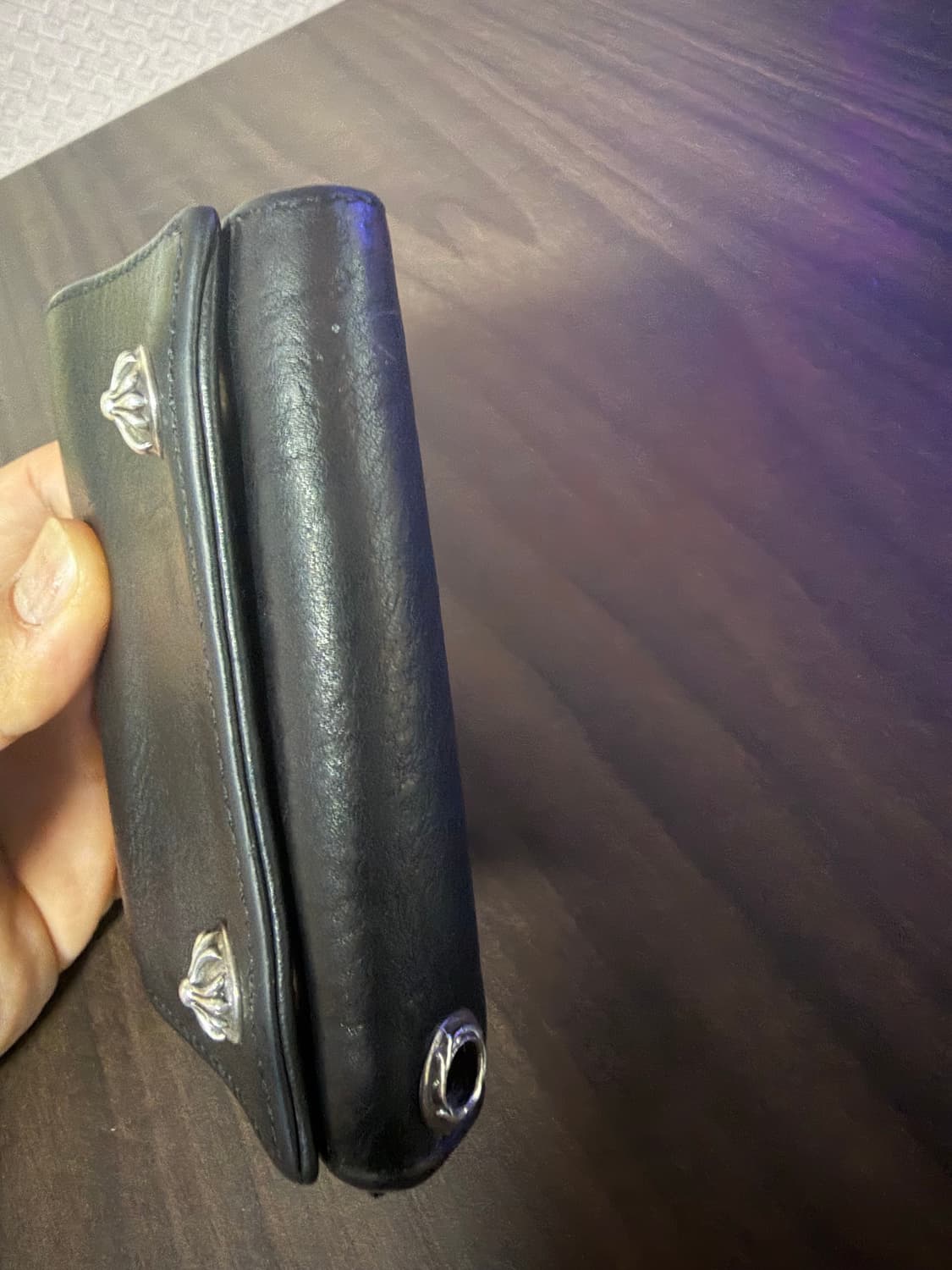 크롬하츠 3단 크로스패치 지갑 단품 상품이미지8