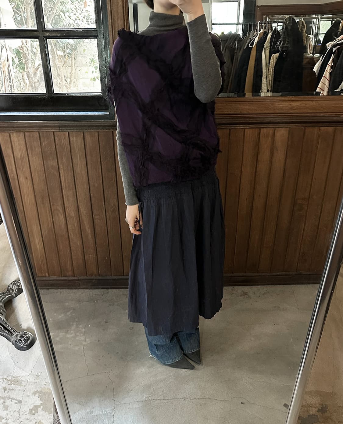 ISSEY MIYAKE ME purple fringe top 상품이미지3