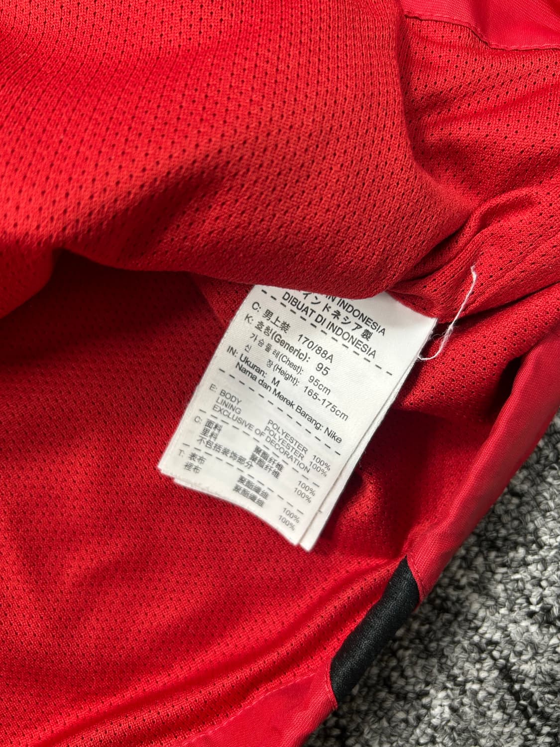 나이키 레드 블랙라인 바람막이 M 상품이미지8