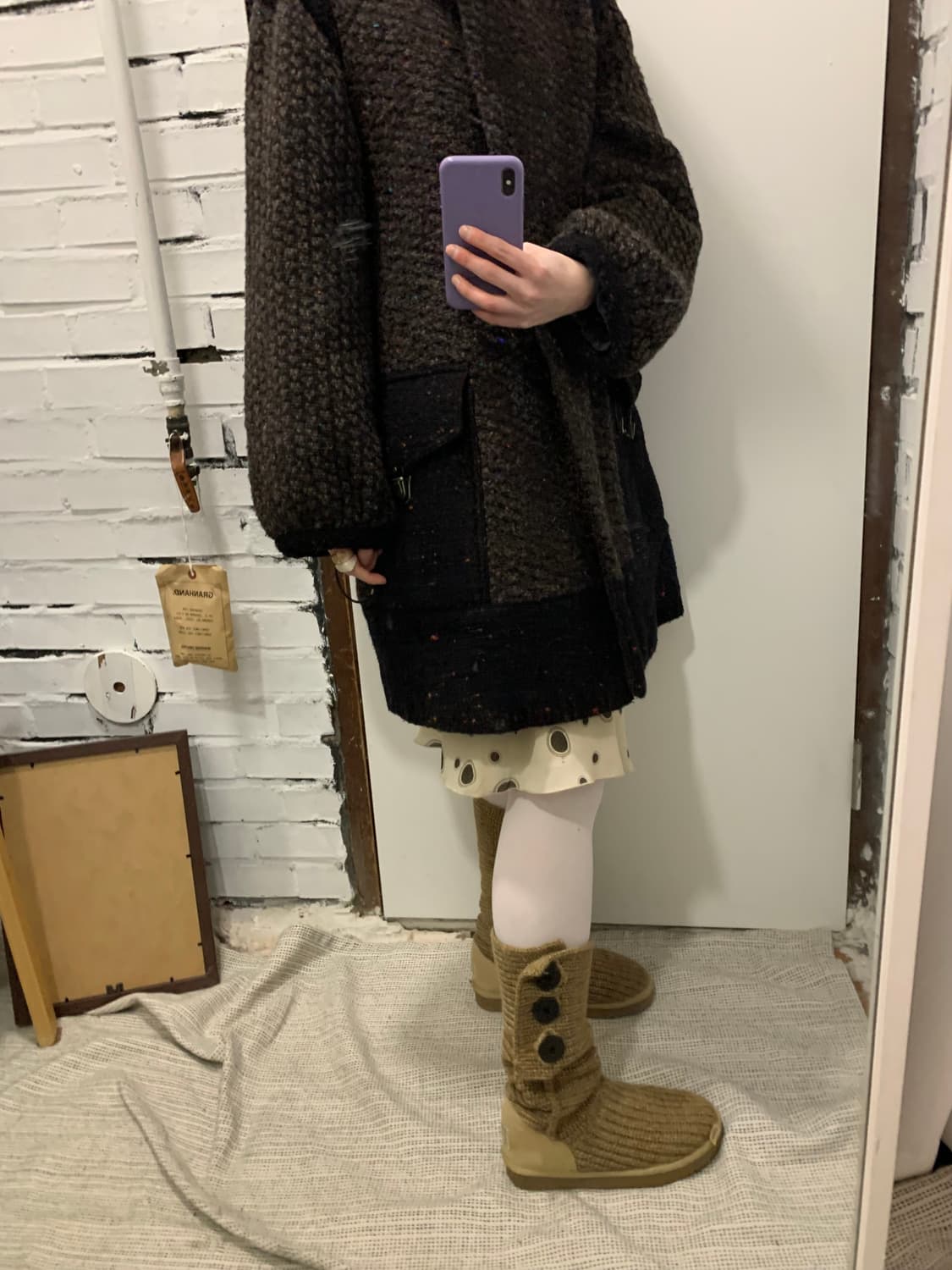 Ugg cardy  boots beige 어그 니트 부츠 상품이미지6