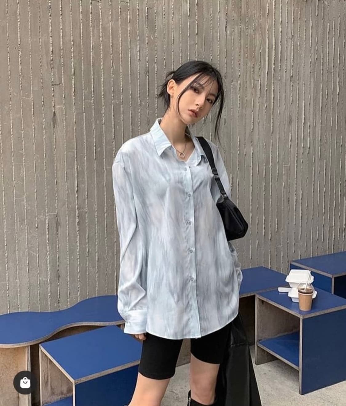 블랙업 타이다이 셔츠 노제 착용 상품이미지1