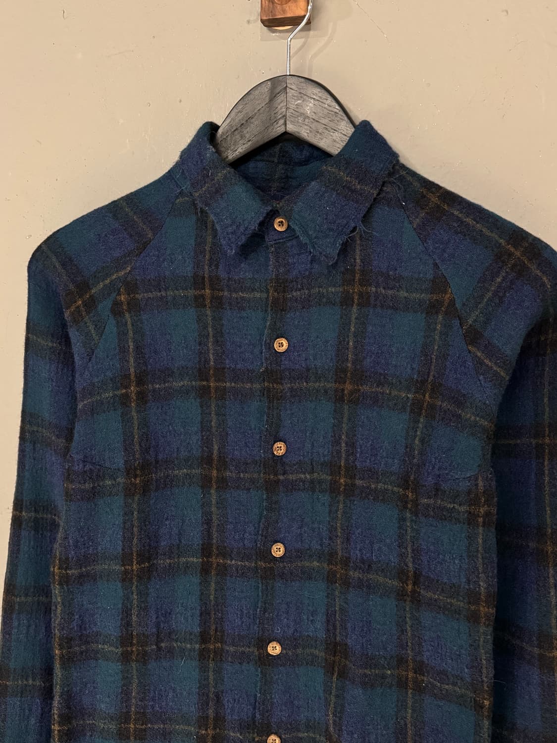 45rpm 체크 울 플란넬 디스트로이드 셔츠  상품이미지2