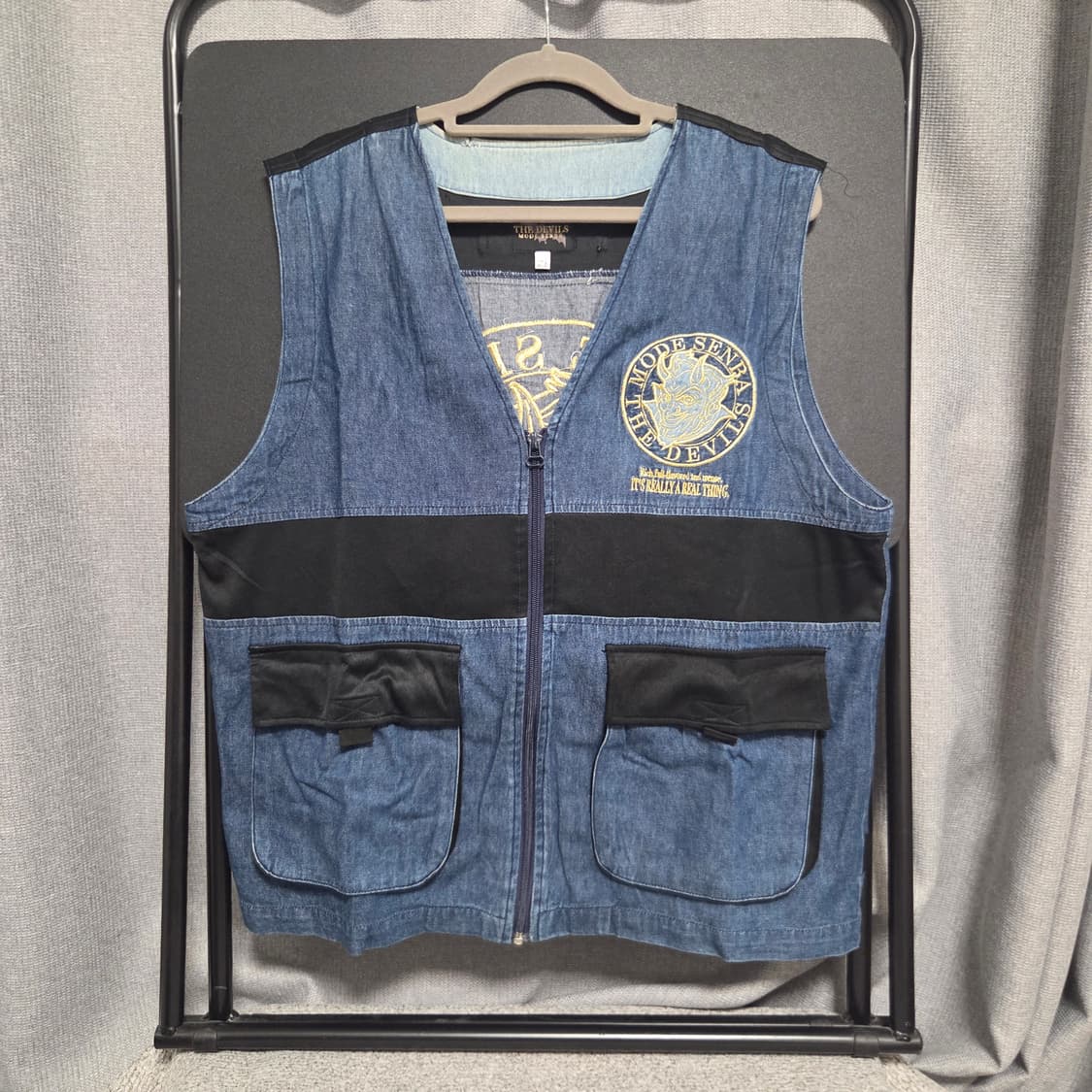 European vintage 데님 베스트 L 상품이미지2