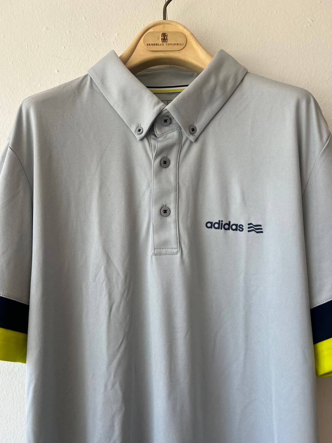 아디다스 남성 그레이 기능성 카라반팔티셔츠 상품이미지1