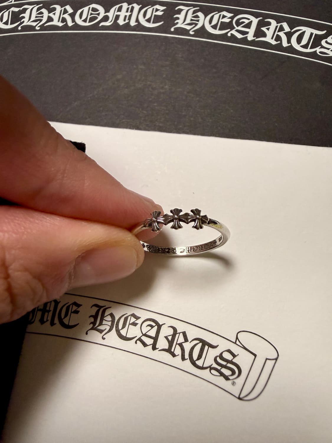 크롬하츠 3 ch 버블검 실버 링 국내 매장판 상품이미지1