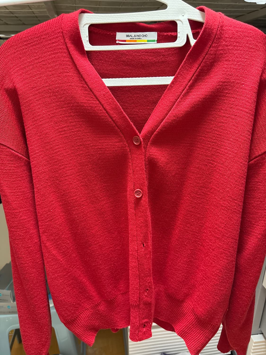 빨강 가디건 상품이미지1