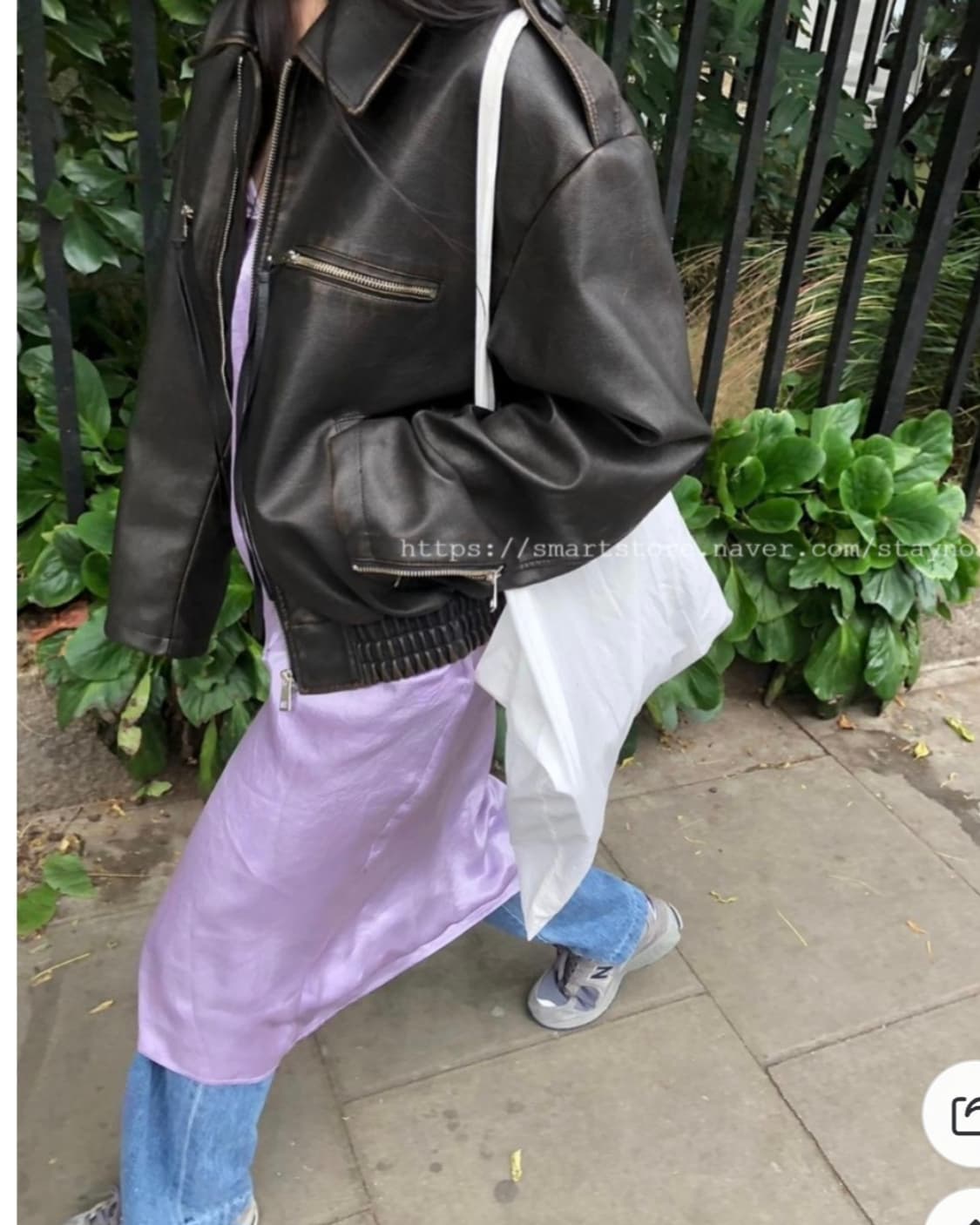 1회착용)도매택 (노프라블럼) 레더 블루종 점퍼.가죽자켓.가죽점퍼 상품이미지10