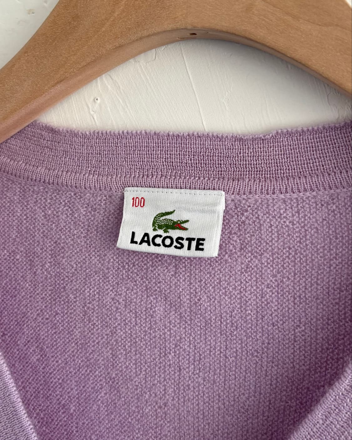 Lacoste 라코스테 라벤더 울 브이넥 가디건 상품이미지3