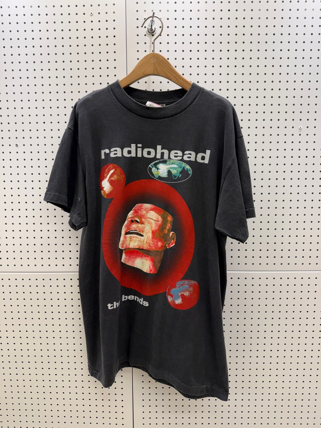 빈티지 라디오헤드 The Bends 프린팅 반팔 티셔츠 U1505 상품이미지2