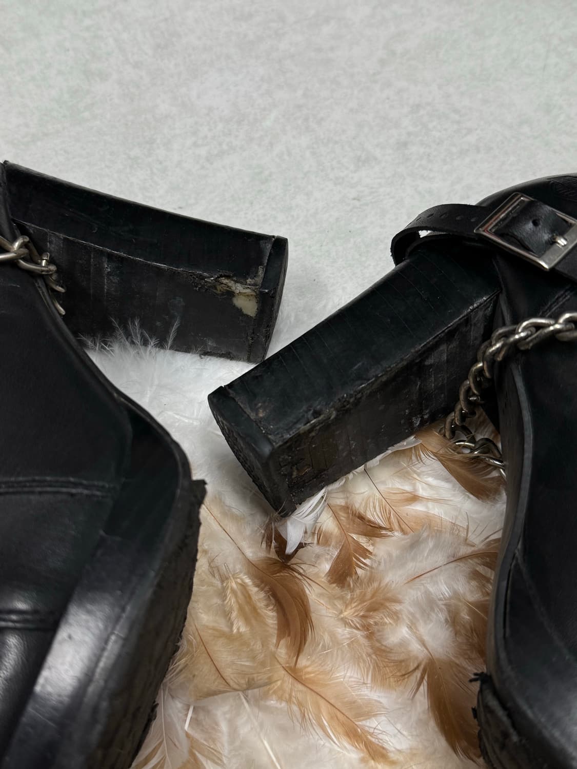 할리데이비슨 희귀매물 해골&로고 실버체인 구두 상품이미지9