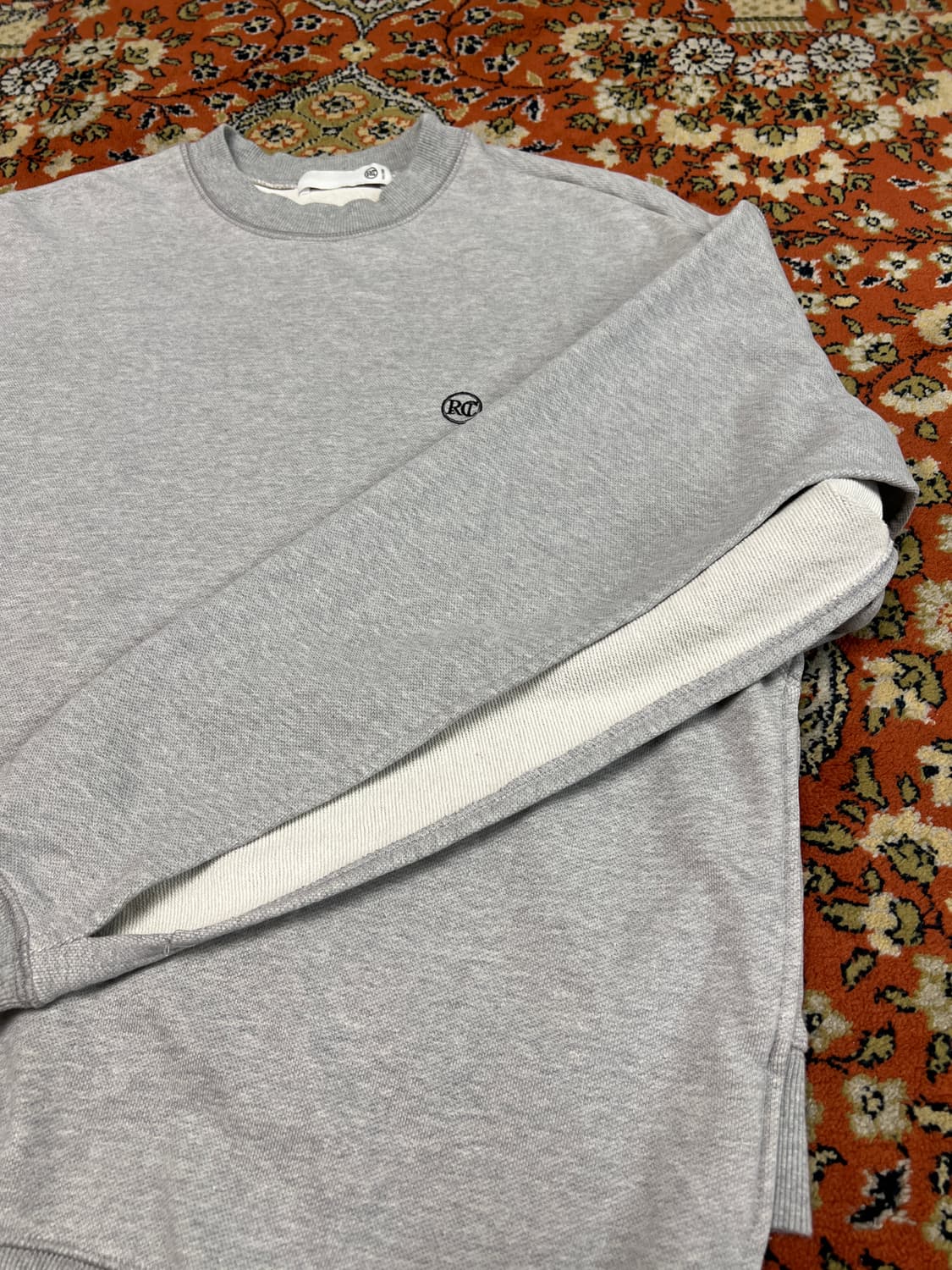 [F] 렉토 트임 언발란스 맨투맨 그레이 상품이미지4