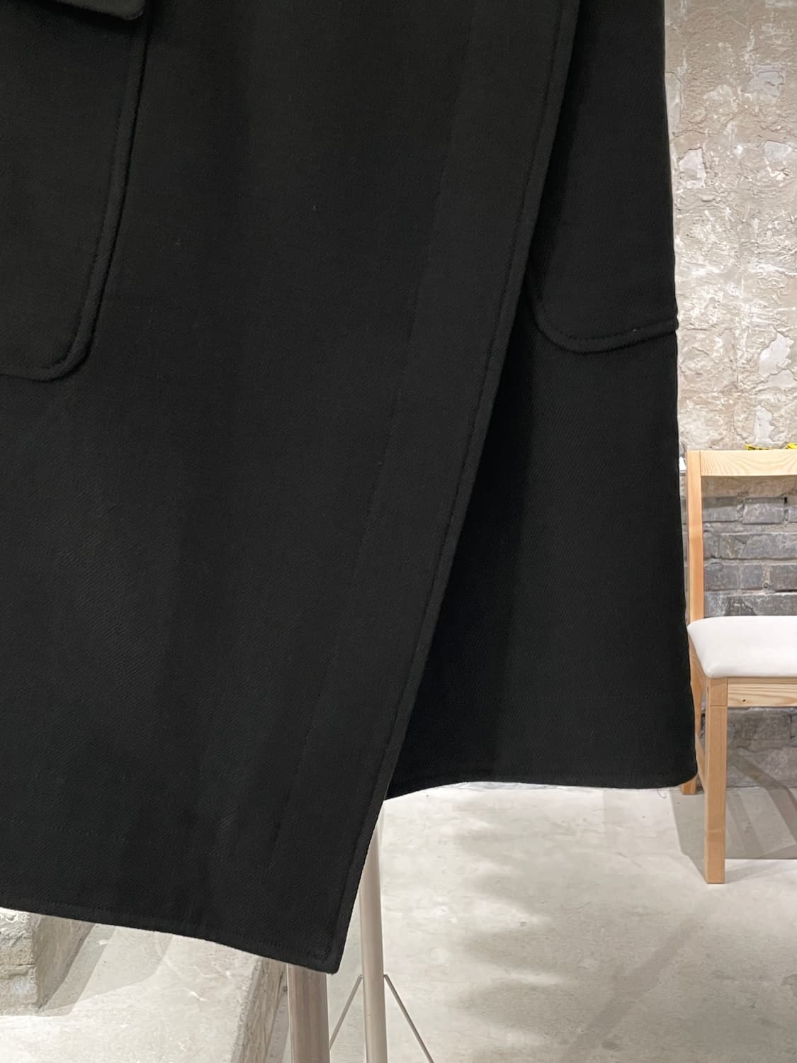 인스크리어 카키 포켓 랩 울 미디스커트 상품이미지5