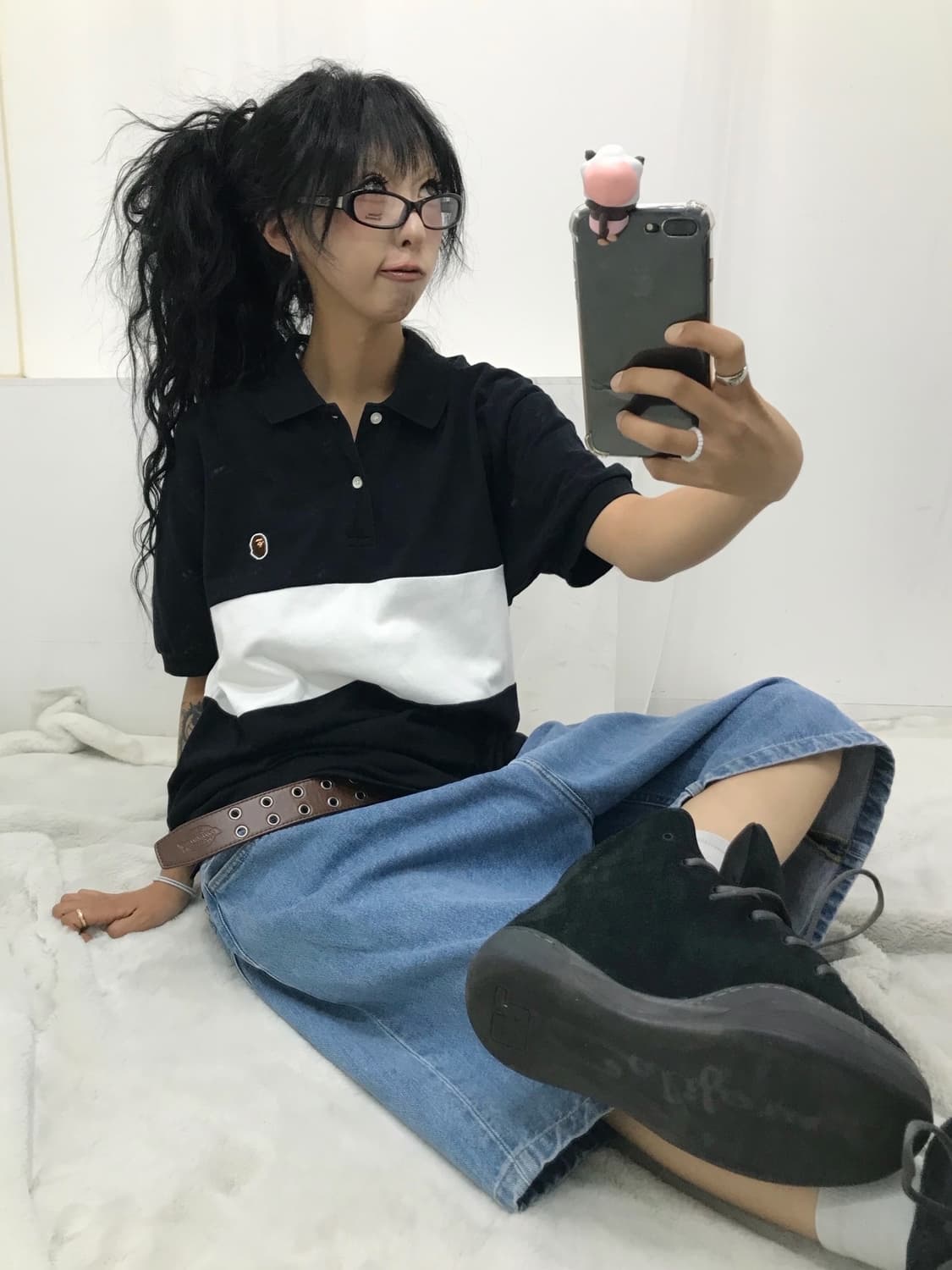 < Bape Saru Patch Pk T-shirt > 상품이미지1