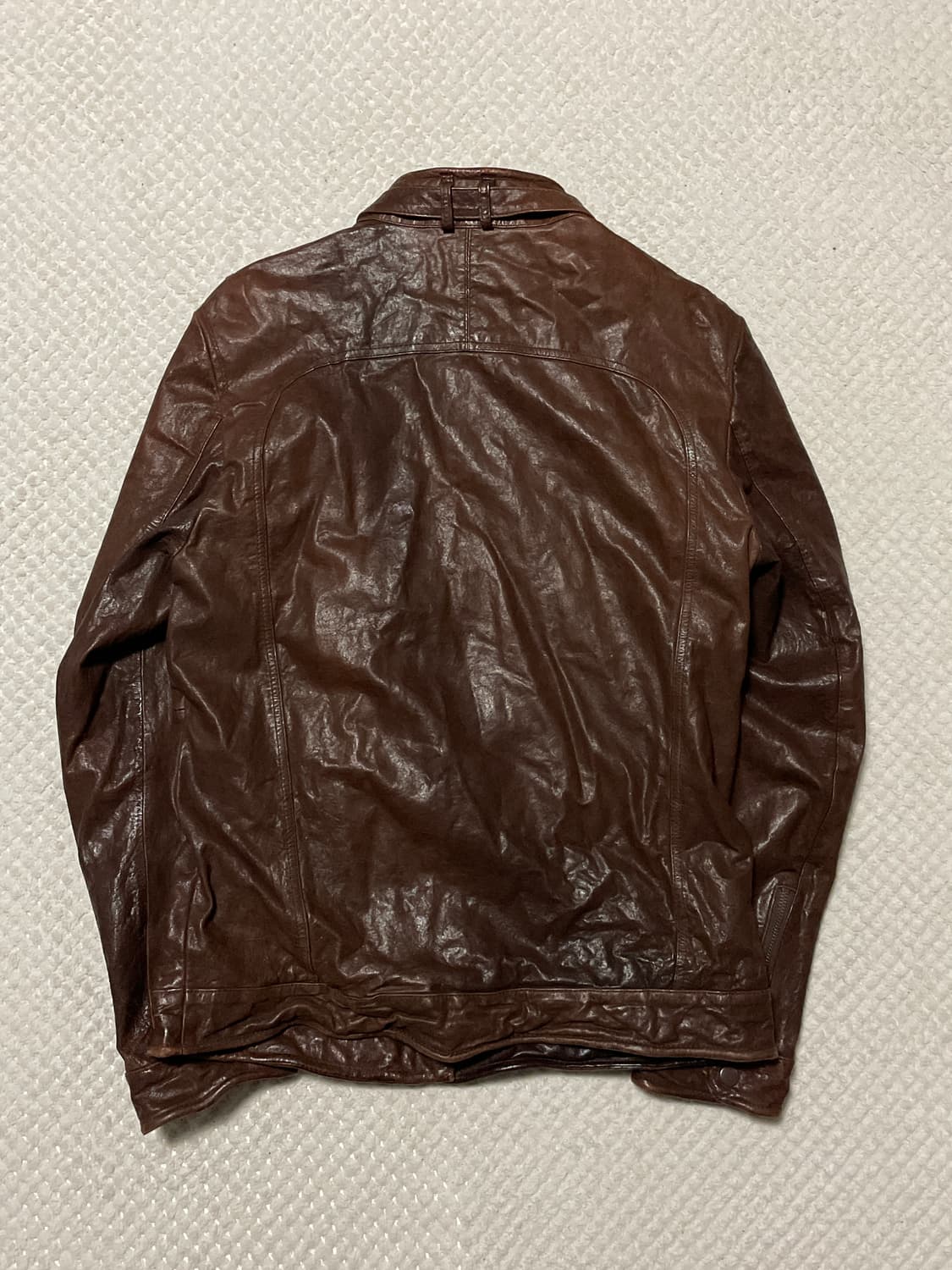 광희시장 웨스턴 무드 램스킨 양가죽 레더 자켓 브라운 상품이미지2