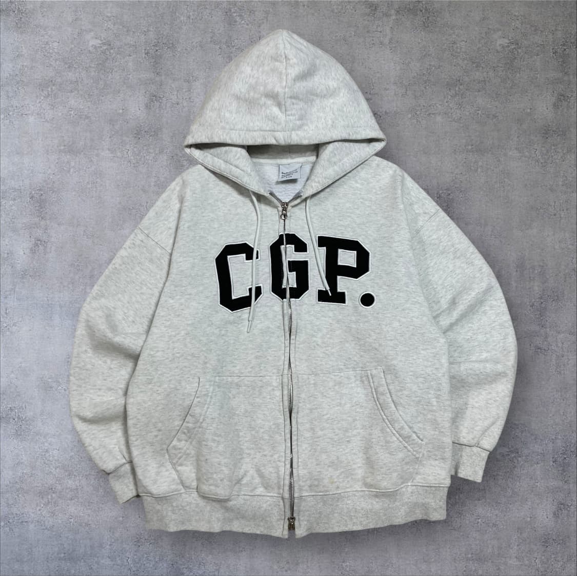 코드그라피 빅로고 멜란지 후드 집업 상품이미지1