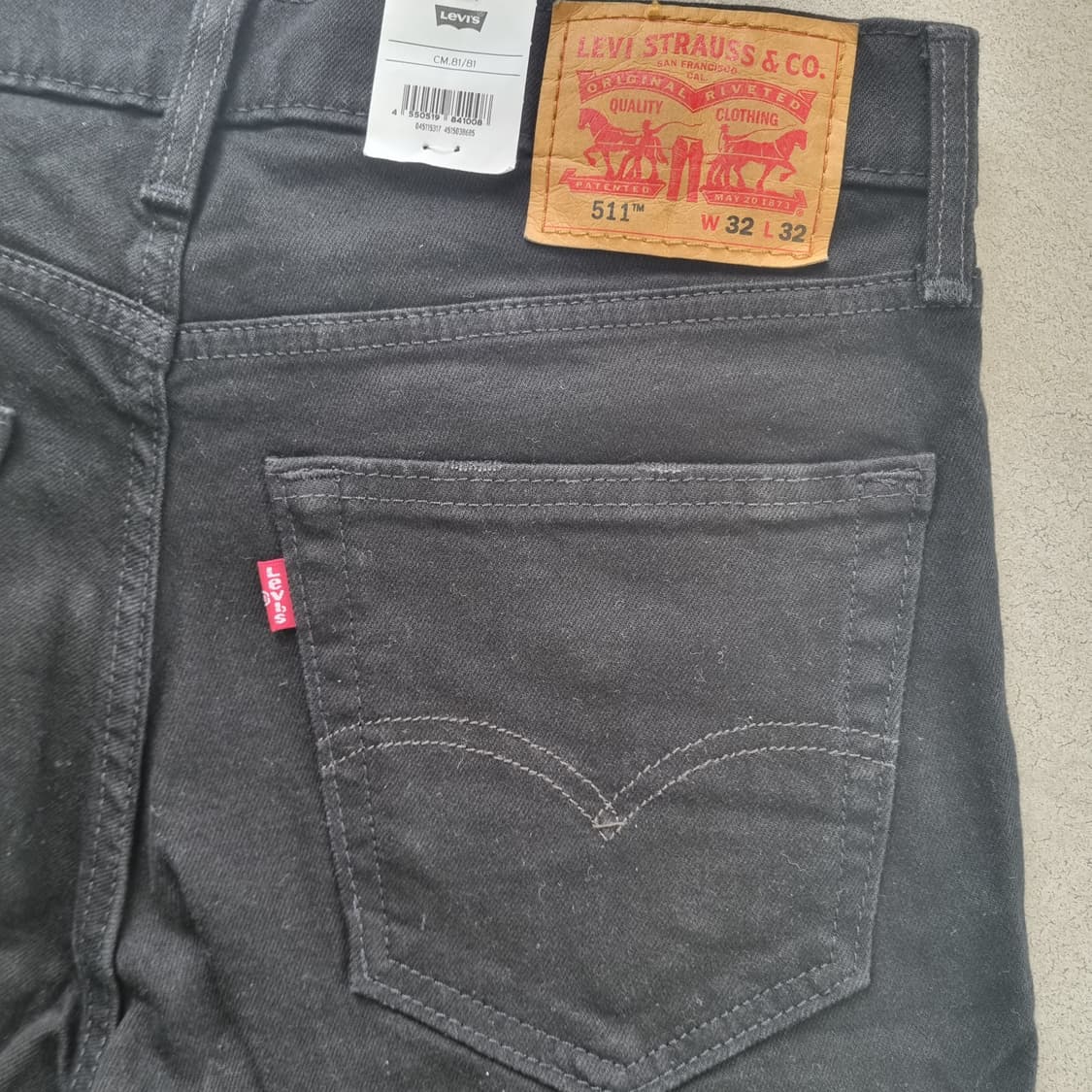 새제품 일본 리바이스 511블랙슬림 데미지청바지 GD 찟청스키니 32 상품이미지6