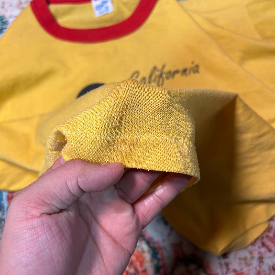 [XL]80s made in usa 50/50 벨바쉰 미키 마우스 링거티 상품이미지6