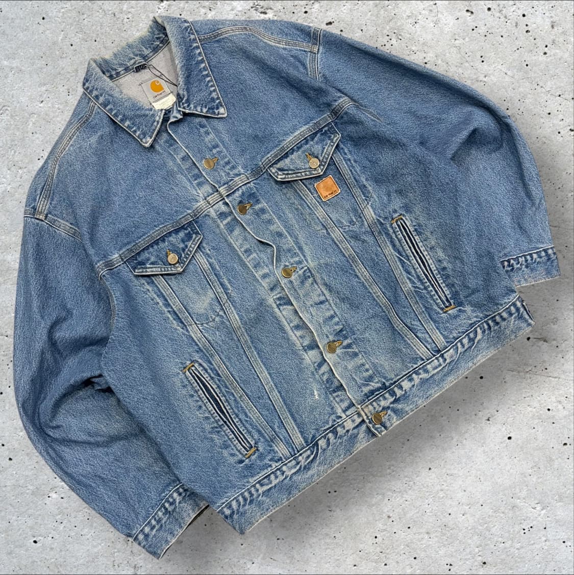 [XL] 00s 칼하트 J12DST 데님 자켓 청자켓 B977 상품이미지1