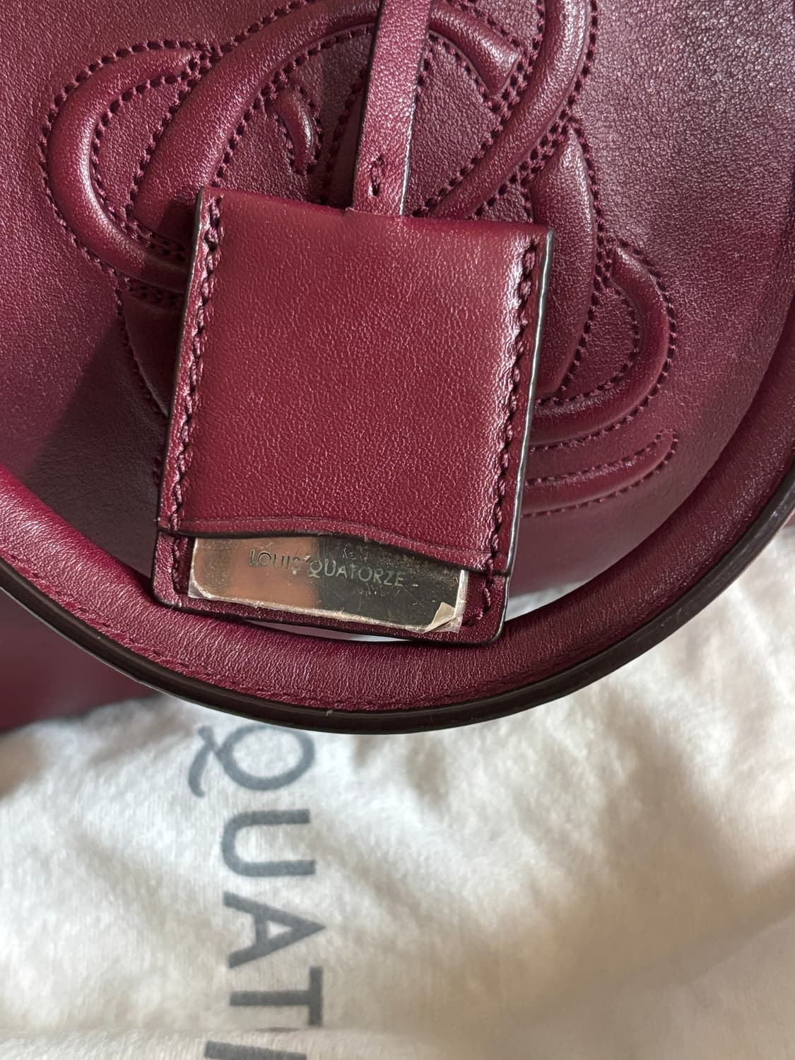 vintage louis quatorez wine leather bag 상품이미지10