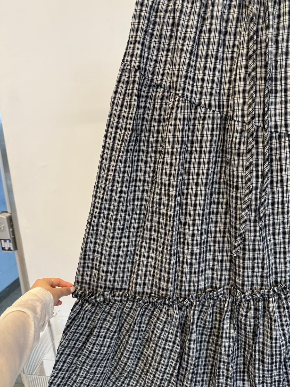 Vintage Check Long Skirt  상품이미지3