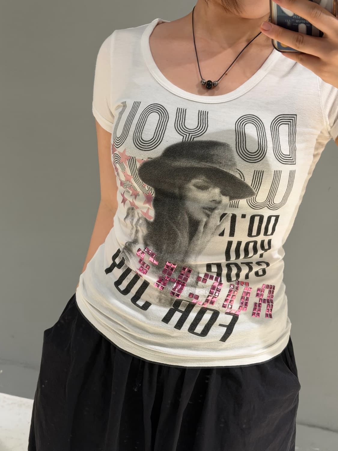 girl printing & lettering detail top 상품이미지3