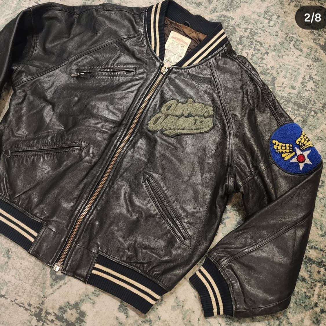 90s 아비렉스 LTD 플라이트 레더자켓 상품이미지2