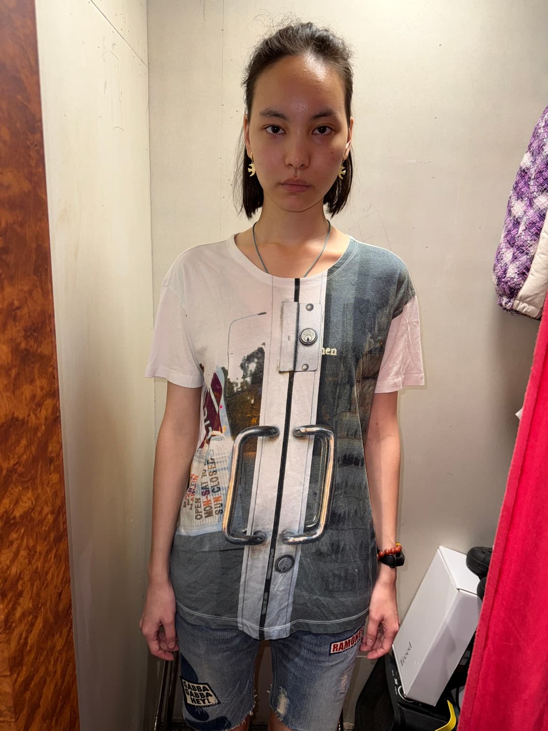 [Maison Margiela]MM6 트롱프뢰유 도어 그래픽 티셔츠 상품이미지1