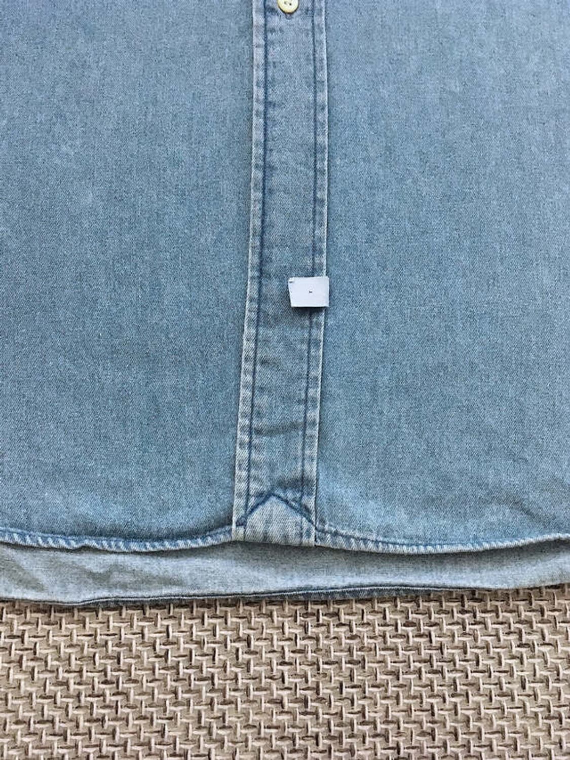 90s mid-blue washed denim bigshirts 상품이미지6