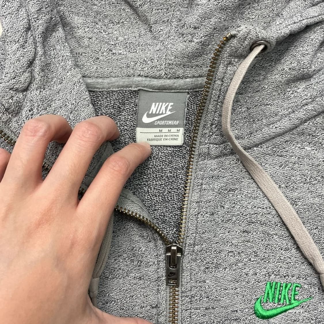 NIKE 올드스쿨 하프집업 후디 그레이 M 상품이미지4