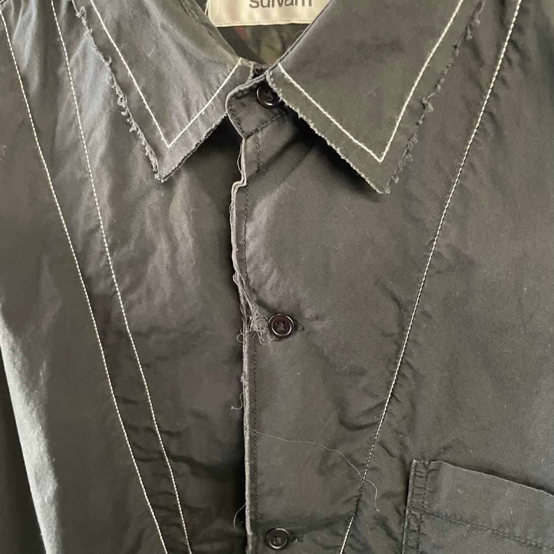 설밤 컷오프 디테일 셔츠 상품이미지5