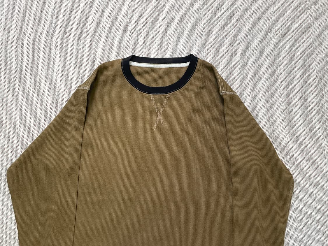 빈티지 헨리넥 거셋 브라운 롱슬리브  상품이미지3