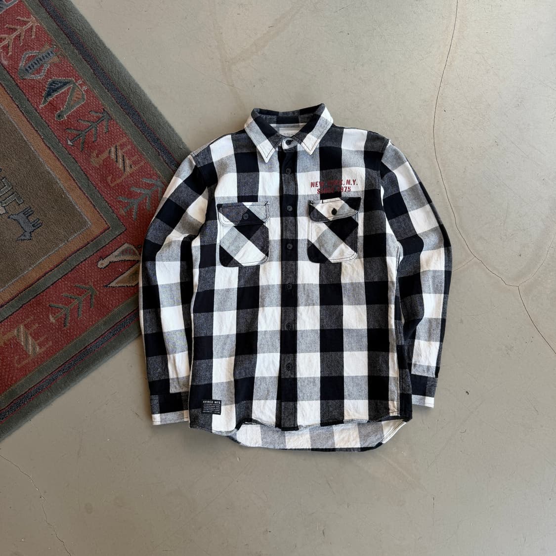 아비렉스 체커보드 플란넬 셔츠 상품이미지2