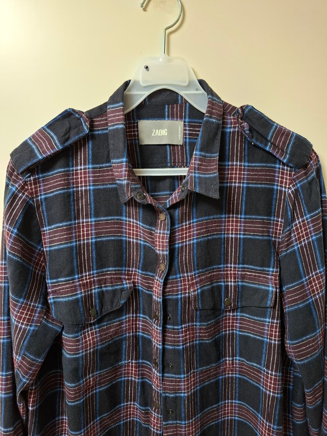 [여성] 자딕앤볼테르 정품 체크 셔츠 L 상품이미지3