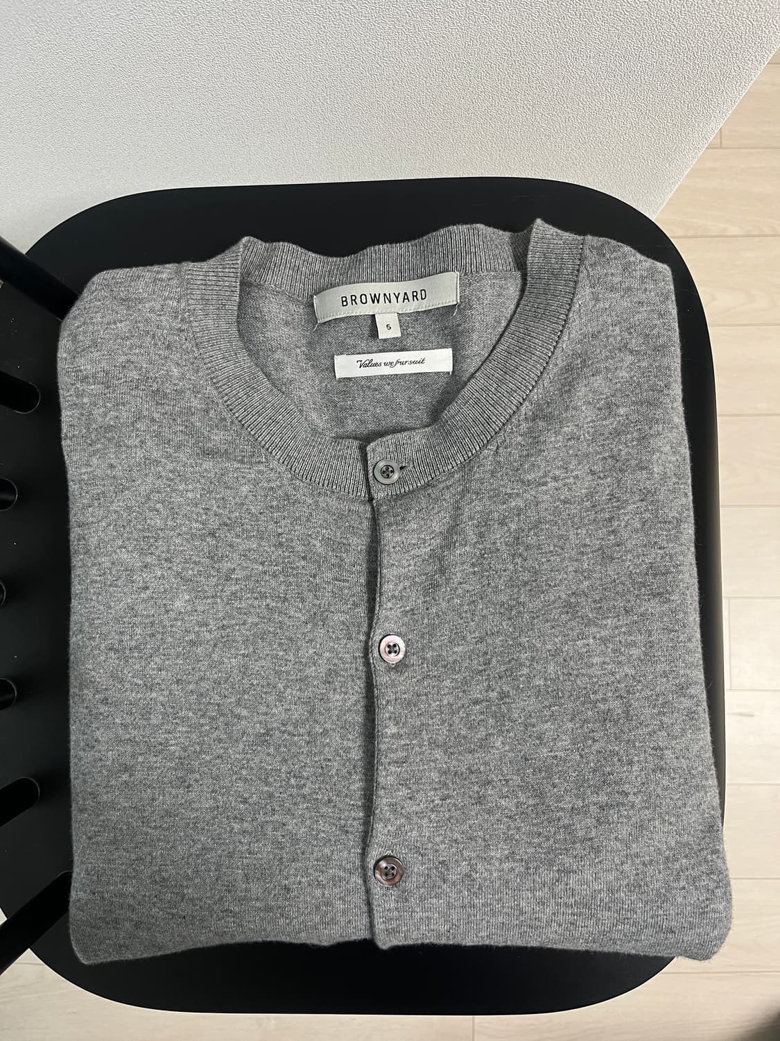 브라운야드 캐시미어 코튼 라운드 가디건 5 상품이미지4