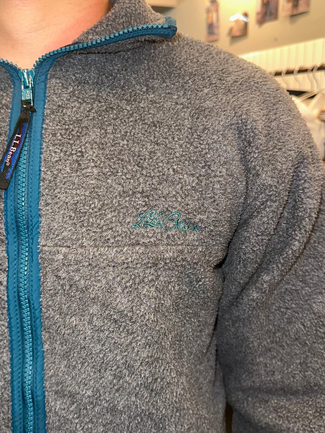 90’s LL Bean line detail grey Fleecewear 상품이미지6