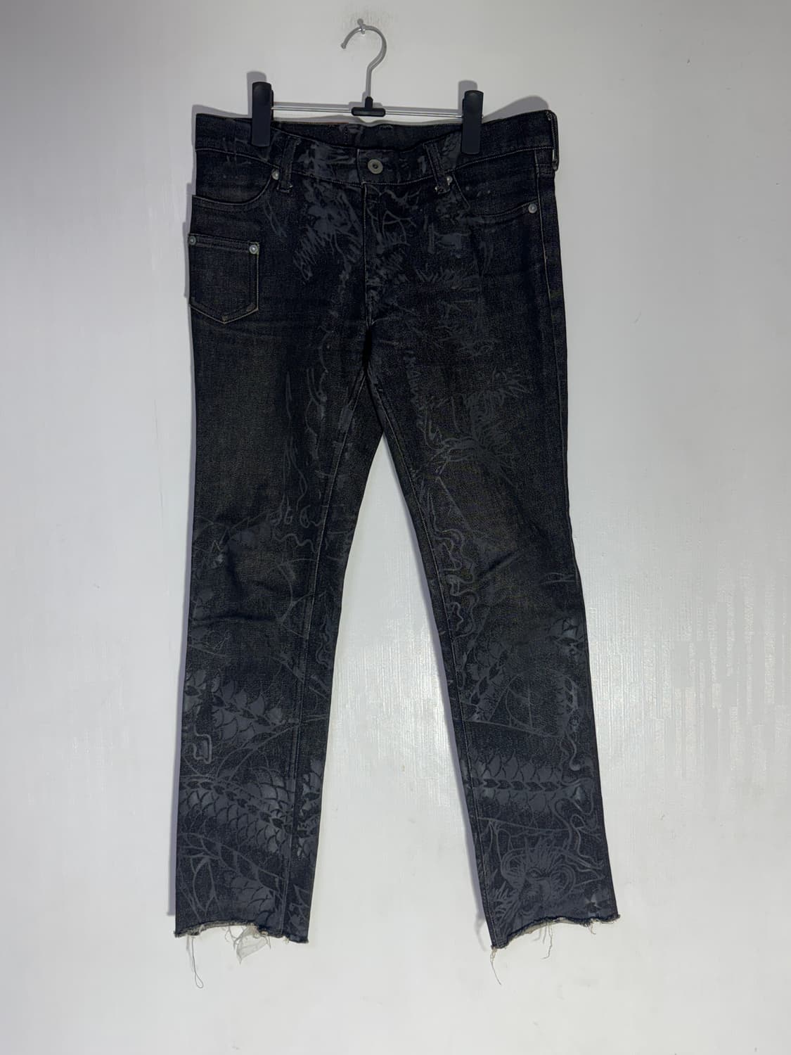 신이치로 아라카와 드래곤 패턴 데님팬츠 상품이미지1