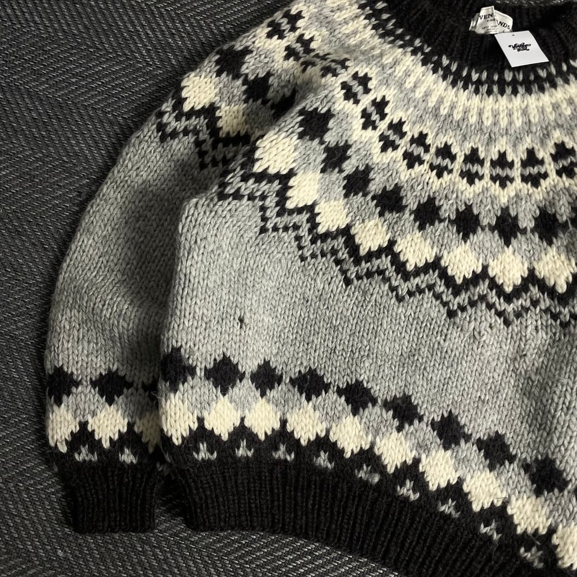 일본 클래식 빈티지 노르딕 패턴 스웨터y 3514 상품이미지4